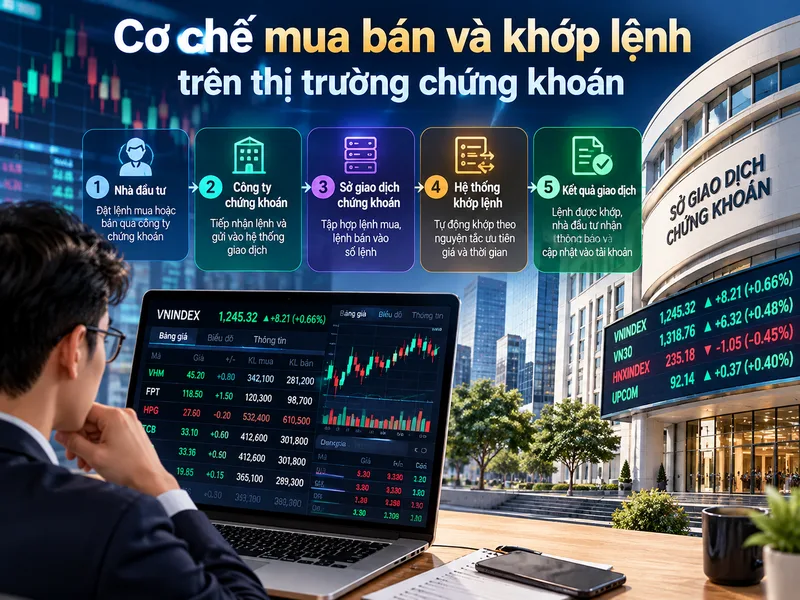 Cơ chế mua bán và khớp lệnh trên thị trường chứng khoán