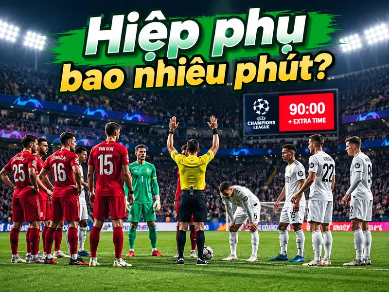 Hiệp phụ bao nhiêu phút là thắc mắc phổ biến ở vòng loại trực tiếp.